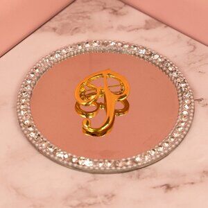 "P" Letter Gold Tone Brooch Pin